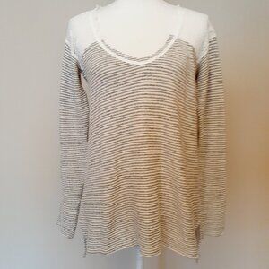 Anthropologie Language Knit & Lace Top